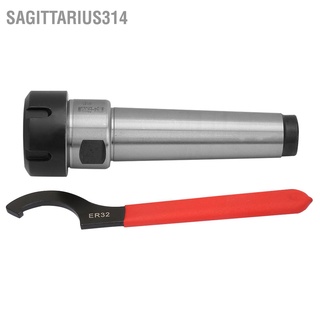 Sagittarius314 หัวจับคอลเล็ต เหล็กคาร์บอน Mt4 Er32 M16 Cnc พร้อมประแจ สําหรับเครื่องกลึง