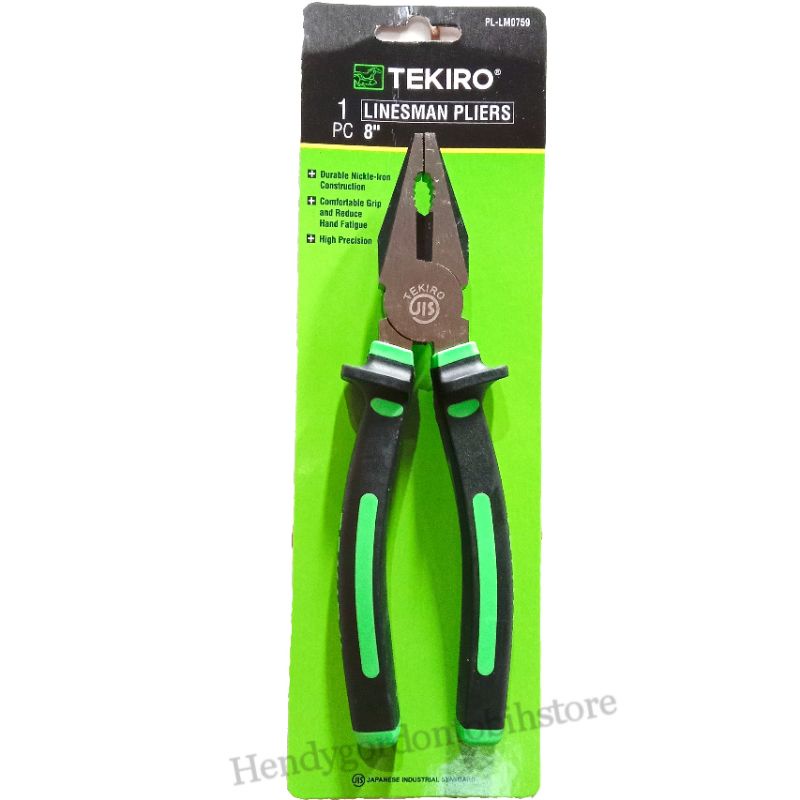 TEKIRO 8" COMBINATION PLIERS TEKIRO LINESMAN PLIERS 8 INCH COMBINATION PLIERS TEKIRO