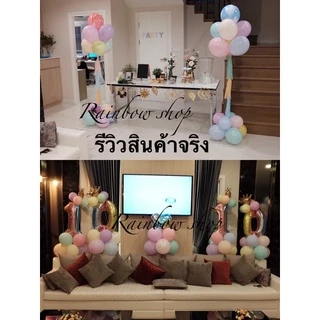 ลูกโป่งสีพาสเทล (10ใบ)ขนาด 10 นิ้ว 2.2g ลูกโป่งพาสเทล พร้อมส่งในไทย (1แพ็ค10ใบ)