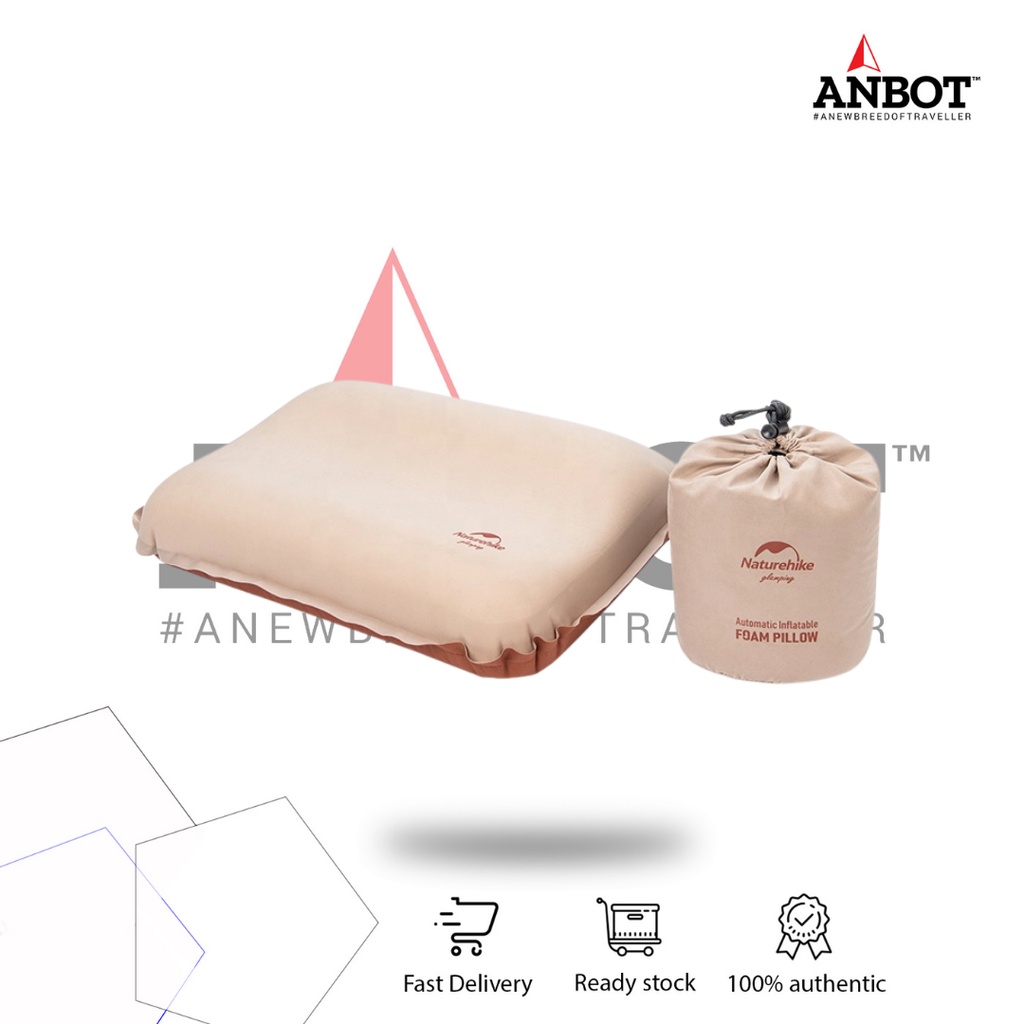 Naturehike NH21ZT001 หมอนฟองน้ําเป่าลมอัตโนมัติ 3D สําหรับเดินทาง