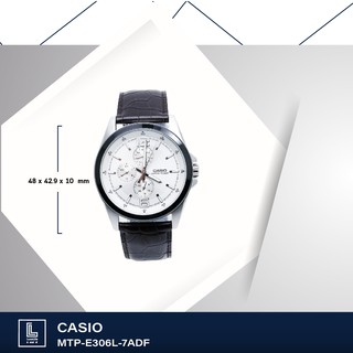 นาฬิกาข้อมือ casio รุ่น MTP-E306L-7ADF , MTP-E306L-1ADF