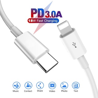 สายชาร์จโทรศัพท์มือถือ USB C PD แบบชาร์จเร็ว สําหรับ iP เป็น Type C 3A