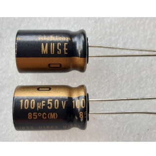 Nichicon MUSE KZ 100uf 50v For Audio Equipment capacitor ตัวเก็บประจุ คาปาซิเตอร์