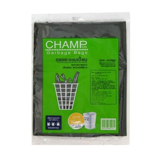 CHAMPION ถุงขยะแบบหูผูก ขนาด 36 x 45 นิ้ว (แพ็ค 10 ใบ) สีดำ