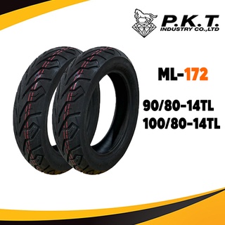 ยางมอเตอร์ไซค์Click150i ขนาด90/80-14TL &amp; 100/80-14TL P.K.T ยางตราม้าเพชร ML172