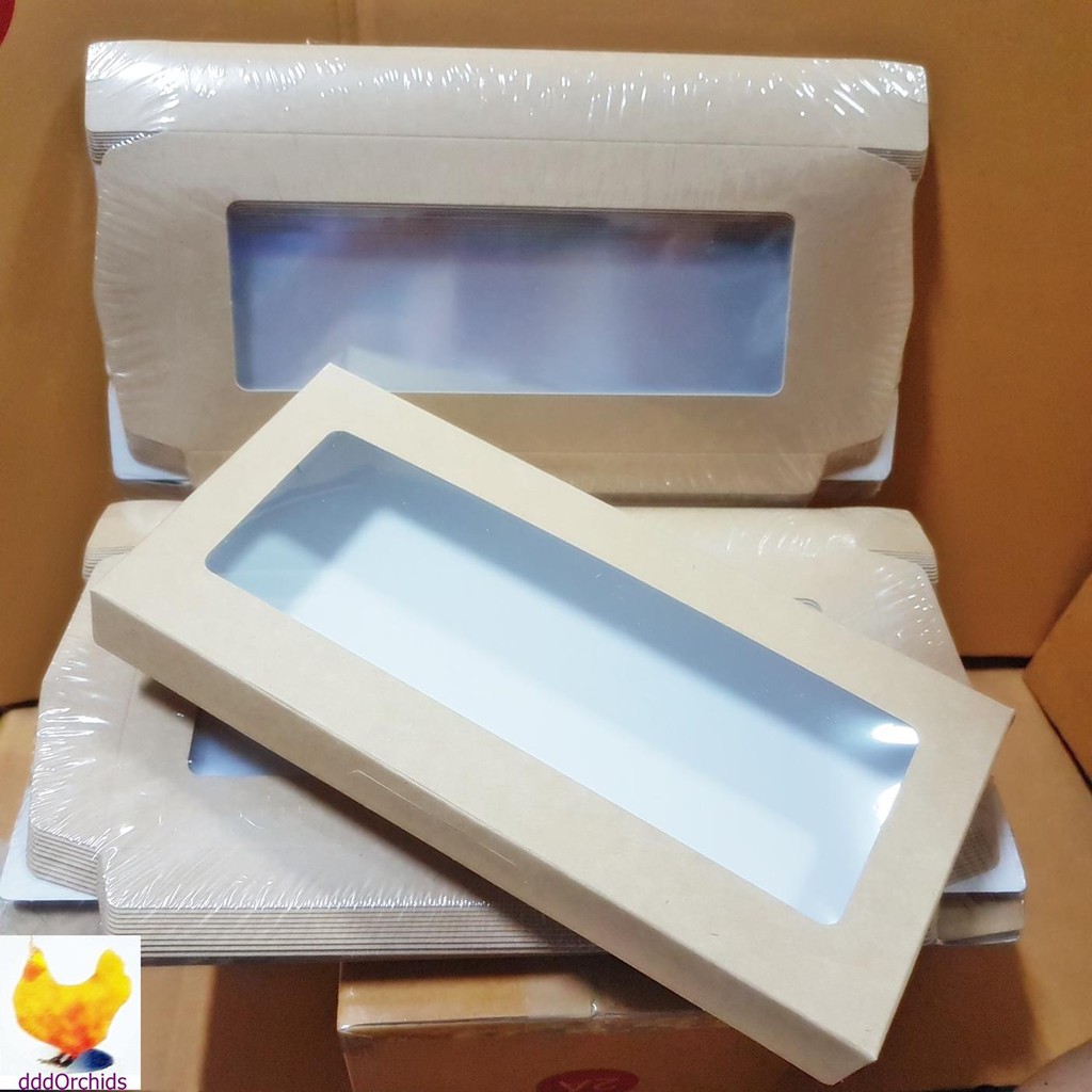 กล่องคราฟท์ ( BK62W ) ใส่ขนม ของขวัญ กิ๊ฟเซ็ท สบู่ ขนาด 24 x 11 x 3.5 เซนติเมตร  จำนวน 100ใบ