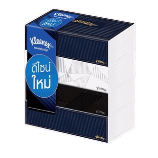 Kleenex  กระดาษเช็ดหน้า คลีเน็กซ์ บี ยู แบบห่อ 110 แผ่น หนา 2 ชั้น จำนวน 4 ห่อ