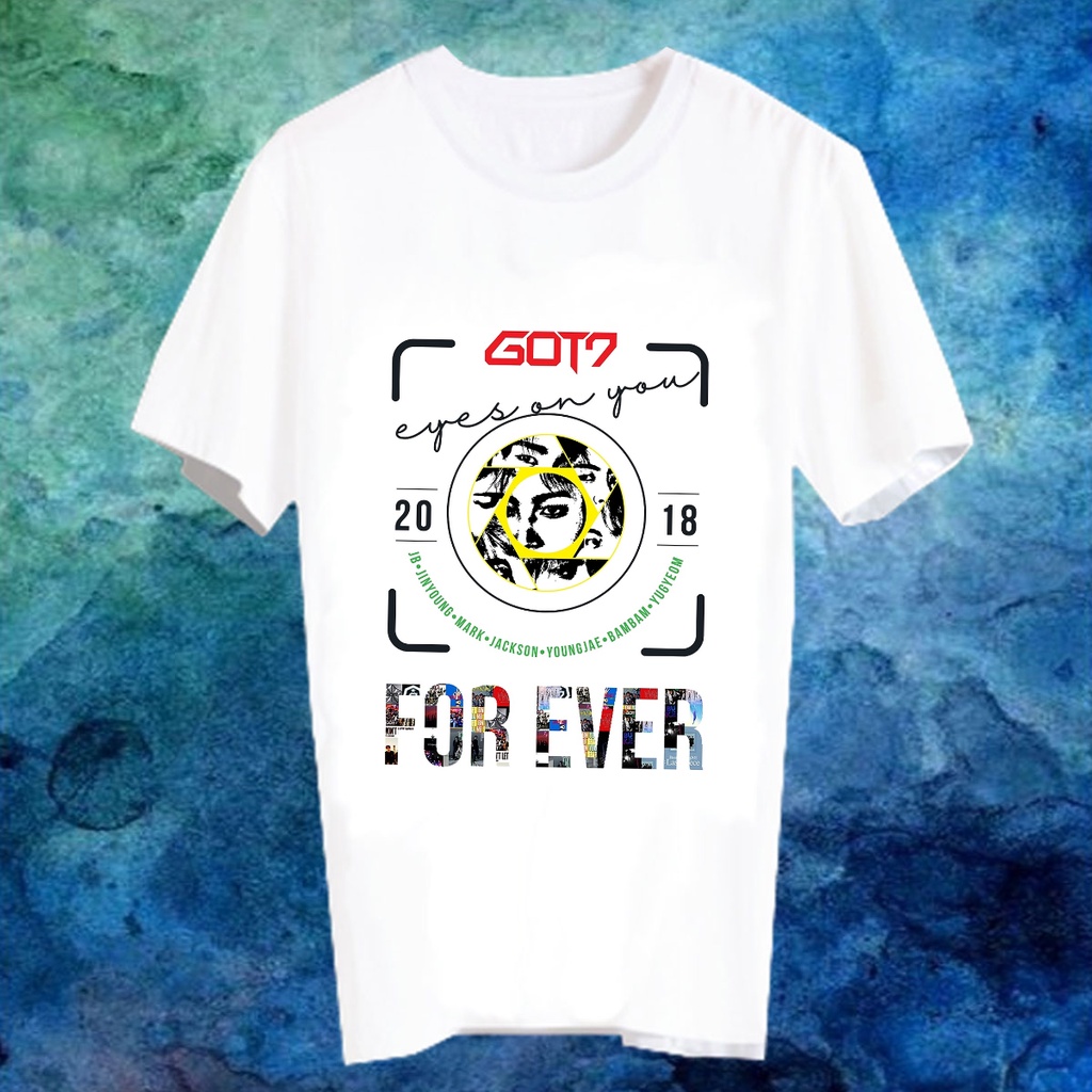 เสื้อยืดผ้าฝ้ายแท้ GOT7 พิมพ์ลาย ทรงหลวม สวมใส่สบาย