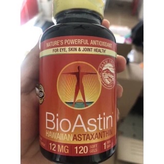 ✈️พรีออเดอร์✈️💚Bio astin Hawaiian Astaxanthin 12mg 120 เม็ด สารสกัดจากสาหร่ายแดง จากอเมริกา ✈️Pre USA✈️