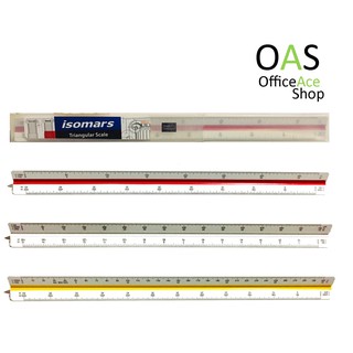 ISOMARS Triangular Scale Ruler ไอโซมาร์ สเกลสามเหลี่ยม Art #T6 (Metric) [1:25 1:50, 1:100, 1:125, 1:150, 1:200, 1:250