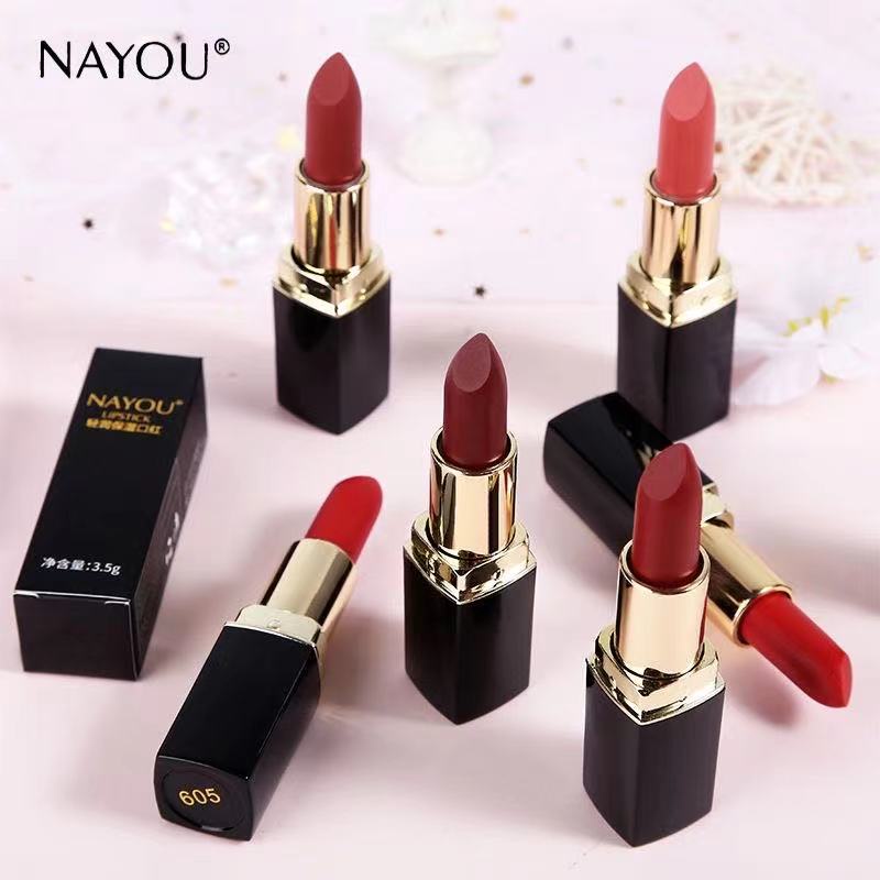 NAYOUลิปสติก กันน้ำ ให้ความชุ่มชื้น สำหรับแต่งหน้า 6 สี