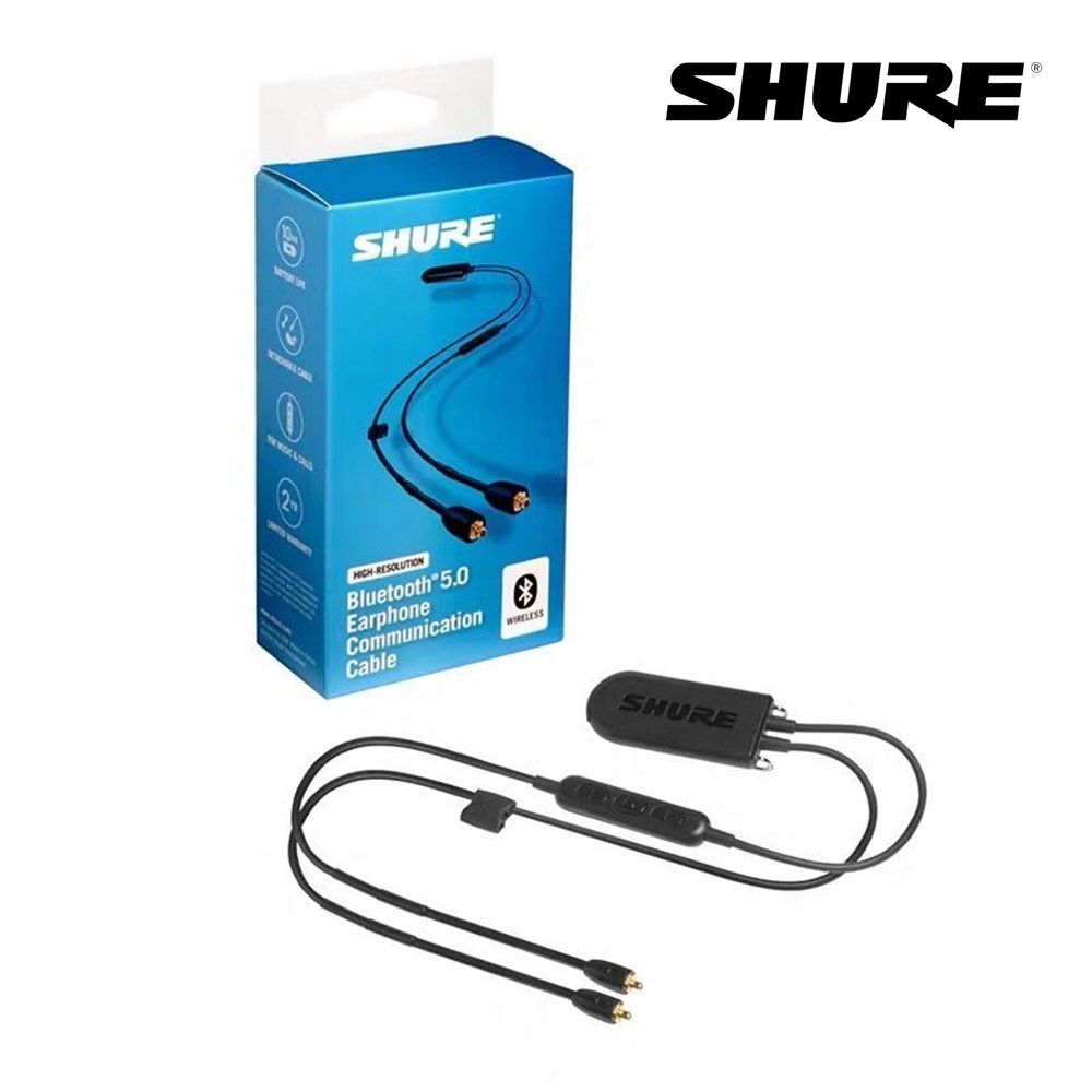 Shure RMCE-BT2 สายเชื่อมต่อบลูทูธพร้อมรีโมท + ไมโครโฟนสําหรับ SHURE SE215 SE315 SE425 SE535 SE846