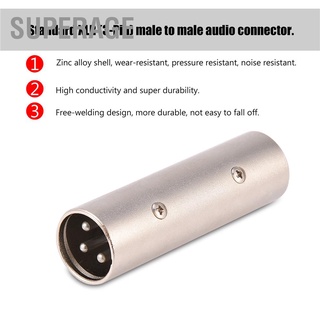 Superage 3-pin Xlr Male To Connector อะแดปเตอร์เชื่อมต่อเสียงสําหรับไมโครโฟนแอมป์