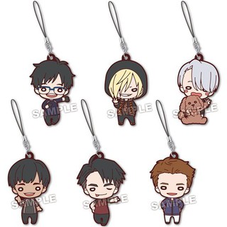 🇯🇵 (ยกกล่อง6ชิ้น) Yuri on Ice - Nitotan Rubber Strap พวงกุญแจ