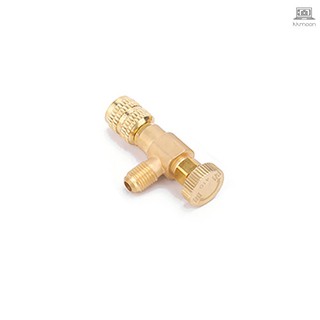 R22 Refrigerant Charging Valve 1/4"- 1/4" Copper Flow Control Valves Copper and Fluorine Safety Valv