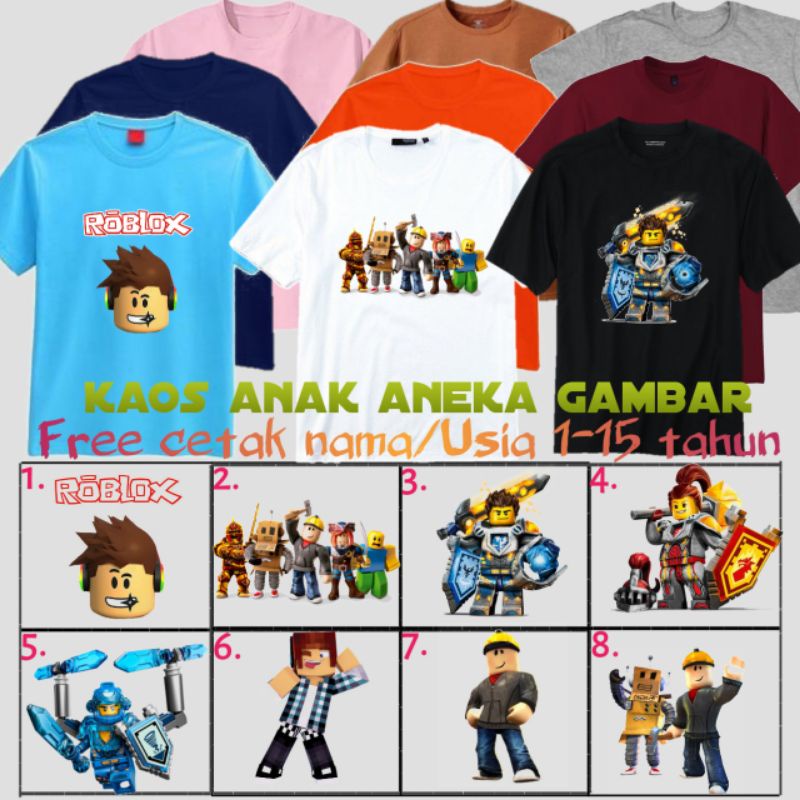 Roblox เสื้อยืดเด็ก/roblox เสื้อยืดเด็ก/roblox พิมพ์เสื้อผ้า/roblox เสื้อยืดการ์ตูน