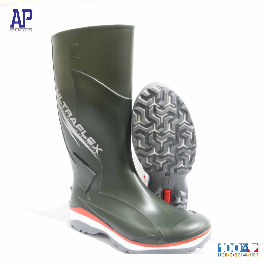 AP ULTRAFLEX 39-43 สีเขียว - รองเท้าบูทยาง SAFETY - รองเท้าบูท AP