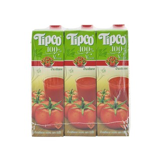 ทิปโก้ น้ำมะเขือเทศ 100% 1000 มล. (3 กล่อง) Tipco 100% Tomato Juice 1000ml (3 boxes)