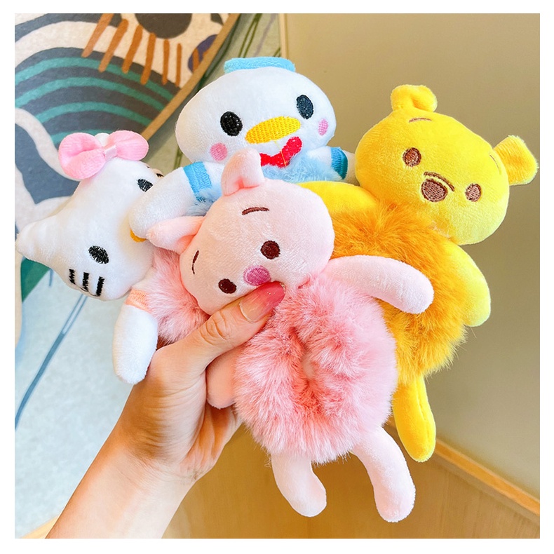 ใหม่ ยางมัดผมหางม้า ยืดหยุ่น ลายการ์ตูนสัตว์น่ารัก สไตล์เกาหลี สําหรับผู้หญิง - รูปที่ 2