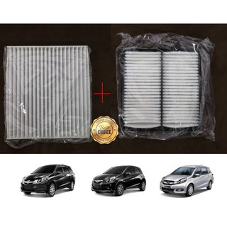 ซื้อคู่คุ้มกว่า กรองอากาศ+กรองแอร์ Honda Brio Mobilio Amaze ฮอนด้า บริโอ้ โมบิลิโอ บริโอ้ อเมซ ปี 2011-2020 กรอง PM 2.5