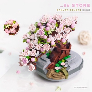 …36 🌸 พร้อมส่ง | เลโก้ตัวต่อ Sakura Bonsai 🪨🌸🇯🇵