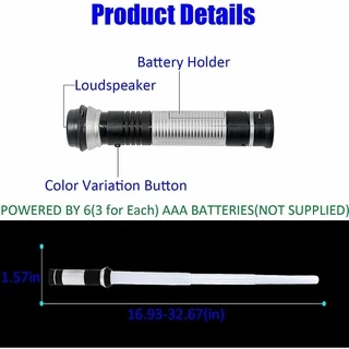🌀COD🌀 2 in 1 ไลท์เซเบอร์ Star Wars 7 สี 2 ชิ้น LED ดาบแฟลช ดาบเลเซอร์พับเก็บได้เปลี่ยนสีเหนี่ยวนำ แท่งเรืองแสง