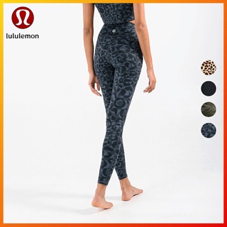 Lululemon ใหม่ 4 สี  กางเกงขายาวลําลองสําหรับสตรี เอวสูง ลายพราง ลายเสือดาว 0716 TH