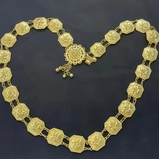 Accessories เครืองประดับโบราณเข็มขัดดอกไม้อีสานชุดล้านนาไทหัวเข็มขัดุดเงินเข็มขัดชุดไทย โบราณสีทอง