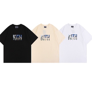 Trend KITH เสื้อยืดแขนสั้น ผ้าฝ้าย พิมพ์ลายปารีส แฟชั่นสตรีท สําหรับผู้ชาย และผู้หญิง