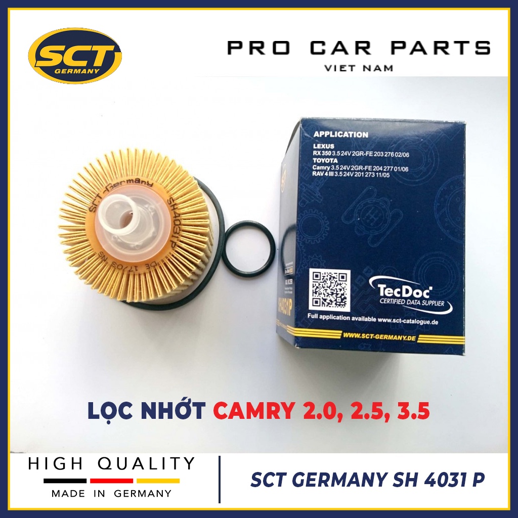 กรองน้ํามันเครื่อง Camry Q 3.5, G 2.0, G 2.5, Q 2.5 SCT GERMANY SH 4031P