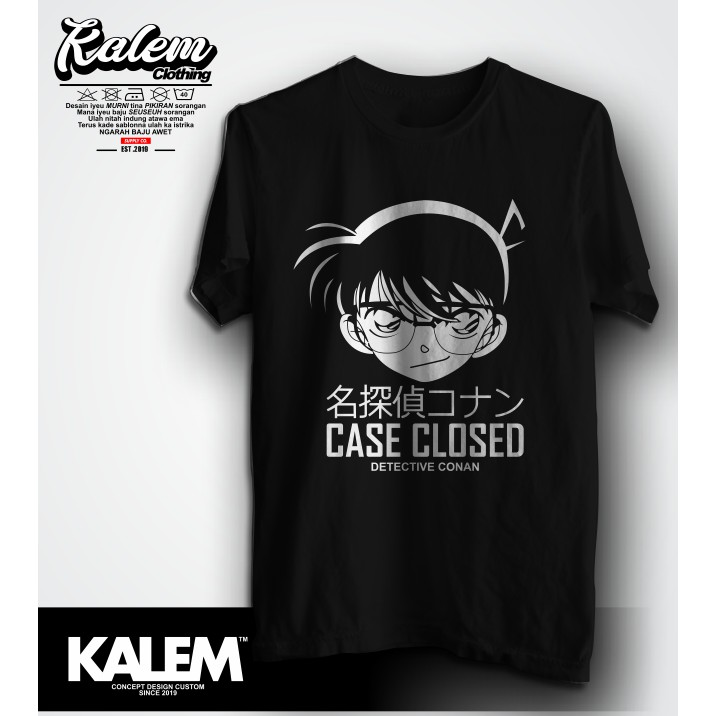 DE PROTECTIVE CONAN Anime T-Shirt Case Closed Anime Distro T-Shirt - KALEMCLOTHING