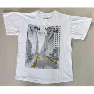 เสื้อยืดไร้ตะเข็บข้าง  Fresh New York  Size M(I1709)