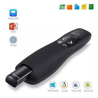 Wireless Presenter With Laser PointerสีแดงRFไร้สายปากกาเลเซอร์ 2.4GHz USBรีโมทคอนโทรลสำหรับงานนำเสนอPPT