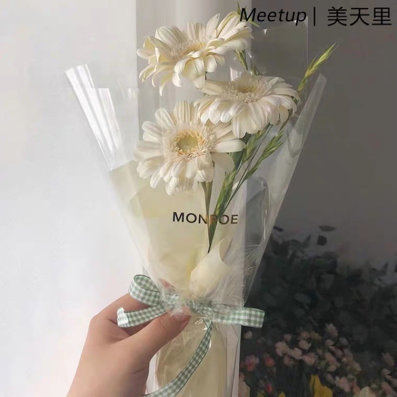 ริบบิ้นผูกกล่องขนมเค้ก ยาว 45 เมตร ริบบิ้นห่อดอกไม้ โบว์ลายตาราง สก๊อต มินิมอล เกาหลี - รูปที่ 2