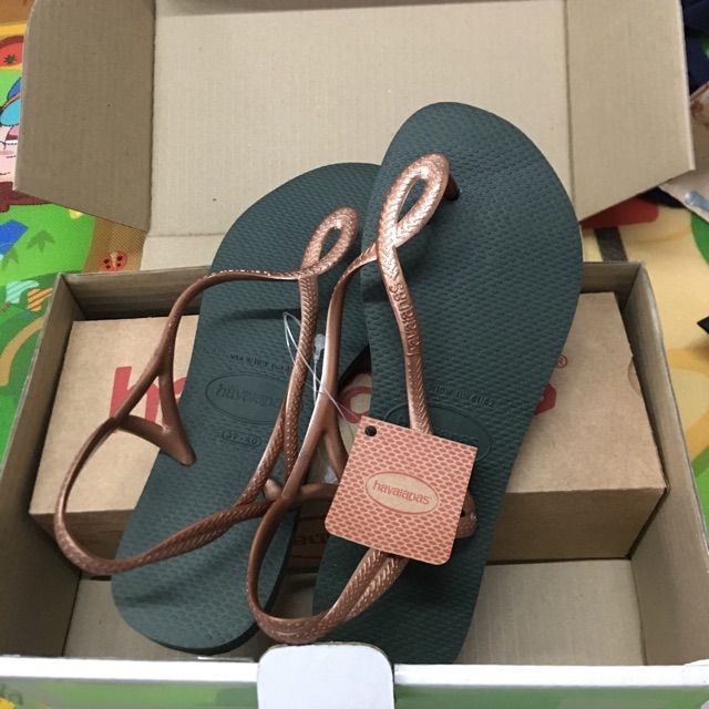 havaianas luna olive green