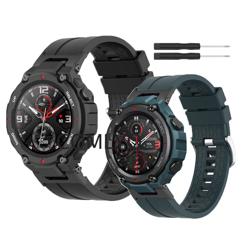 สายนาฬิกาข้อมือซิลิโคน แบบเปลี่ยน สําหรับ Amazfit T-REX Pro Xiaomi Amazfit T REX