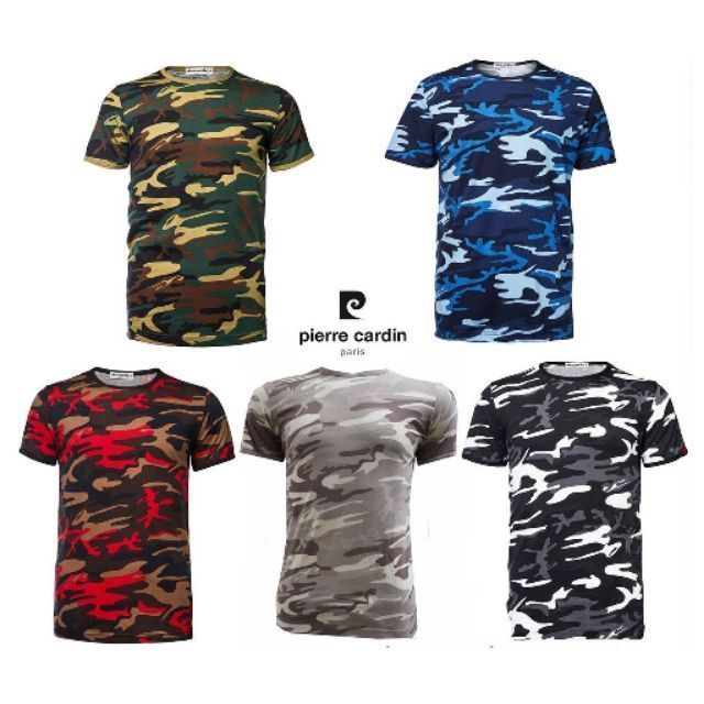 Pierre Cardin PT-309 1ตัว เสื้อคอกลมลายทหาร