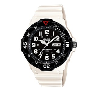 Casio แท้ สไตล์สปอร์ต สายเรซิน MRW-200HC-7BVDF – สีขาว/ดำ