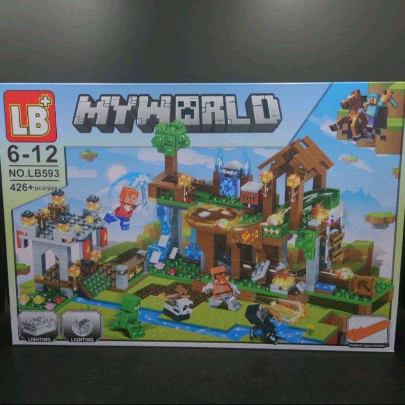 เลโก้ My World Minecraft บ้าน ลูกแก้ว LB593 จำนวน 426 ชิ้น ราคาแสนถูก ขนาดกำลังดี พร้อมส่งทันที มีอุ