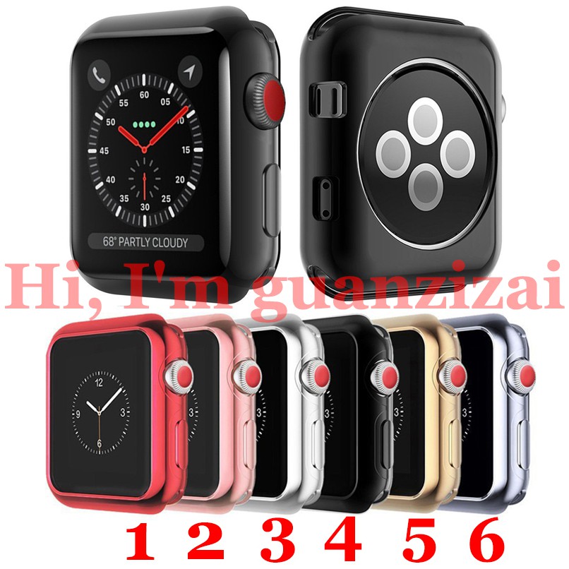 เคสหน้าปัดนาฬิกาข้อมืออัจฉริยะ แบบ TPU สำหรับ Watch รุ่น 1 /2 /3 /4 /5/6/se ขนาด 38, 40, 42, 44 มม.