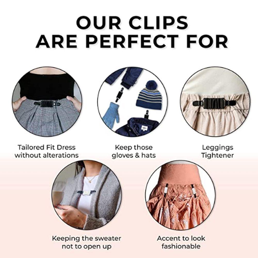 Anxsun3 Fit Dress Cinch Clip Design Dress Clip Back Cinch Multifunctional Clip คาร์ดิแกนคลิปคอปก