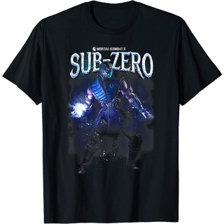 เสื้อยืดผ้าฝ้ายพรีเมี่ยม เสื้อยืด พิมพ์ลาย Mortal Combat X Sub-Zero