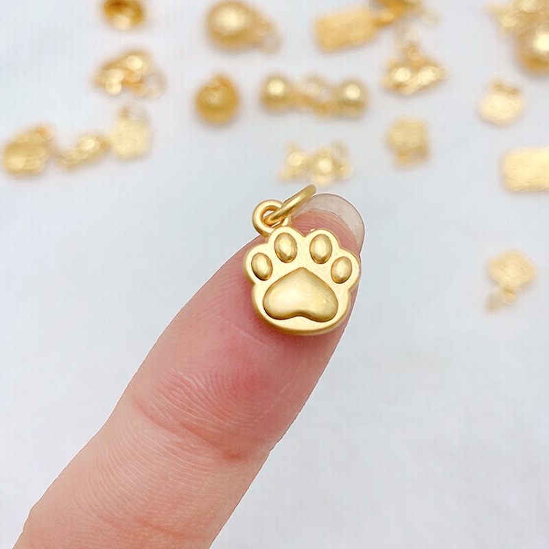 จี้ จี้ขนาดเล็ก Handmade diy วิธีโบราณสีทอง Retention Bell Cat - รูปที่ 3