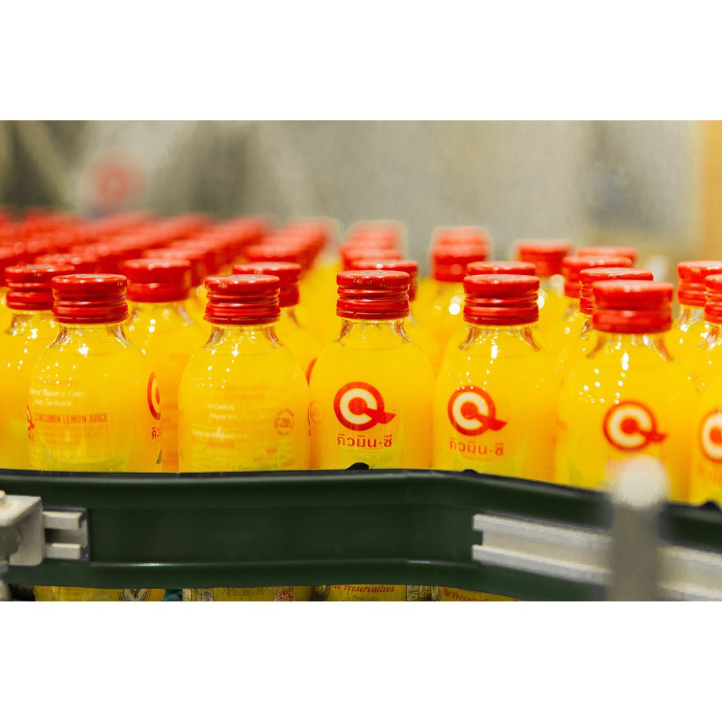 (ยกลัง 24 ขวด) QminC คิวมินซี น้ำเลมอนเข้มข้น เคอร์คิวมิน+แอล-กลูตาไธโอน 150 มล.
