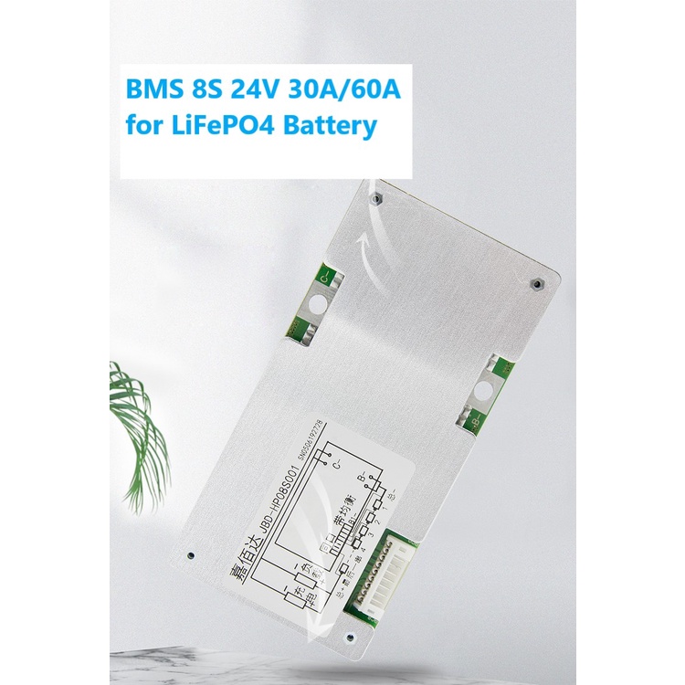 BMS 8S 24V 35A / 60A LiFePO4 3.2V ยี่ห้อ JBD มีบอร์ดป้องกัน balance มี LED แบตลิเธียม