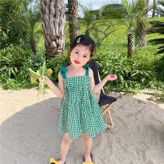 น่าร๊ากสดใส รับซัมเมอร์☀️✨ คุณแม่สายชิล สายคาเฟ่ต้องไม่พลาดน๊าะ Dress(สายเดี่ยวเขียว)