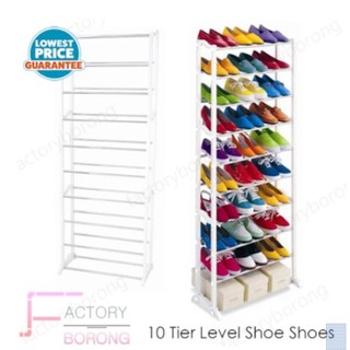 ชั้นวางรองเท้า ตู้เก็บรองเท้า ตู้ใส่รองเท้า 10 ชั้น Shoes Rack