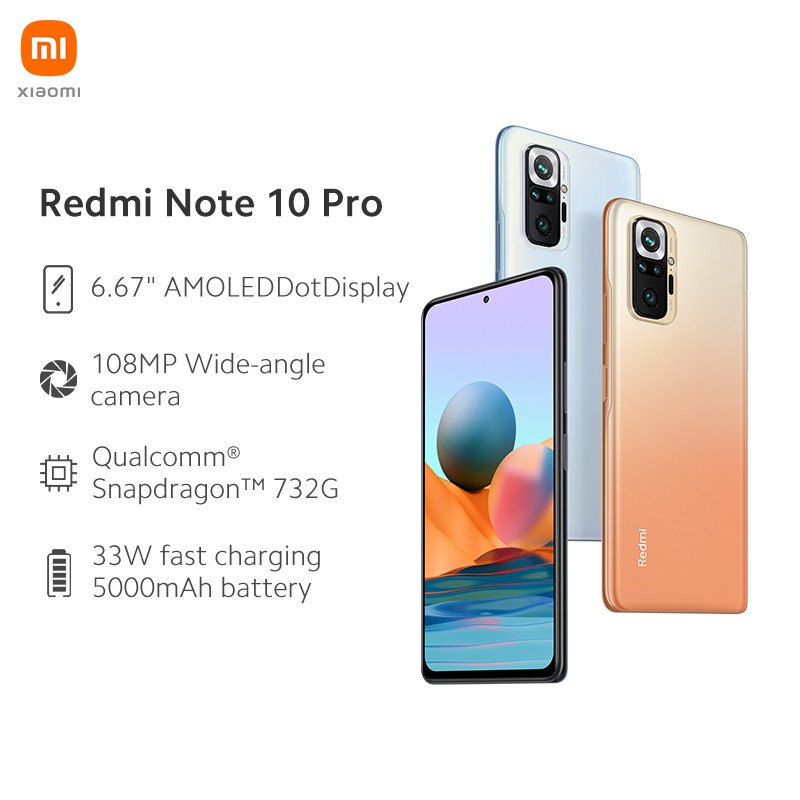 Xiaomi Redmi Note 10 Pro 8+128GB สมาร์ทโฟน