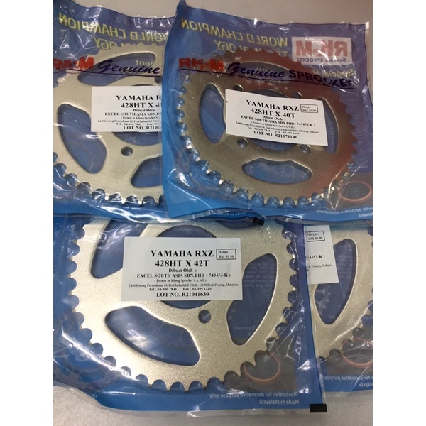 RKM YAMAHA RXZ LC135 Y100 SPROCKET REAR 40T 41T 42T 44T