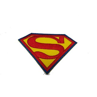 Superman ป้ายติดเสื้อ logo Embroidered Sew Iron On Patches Badge